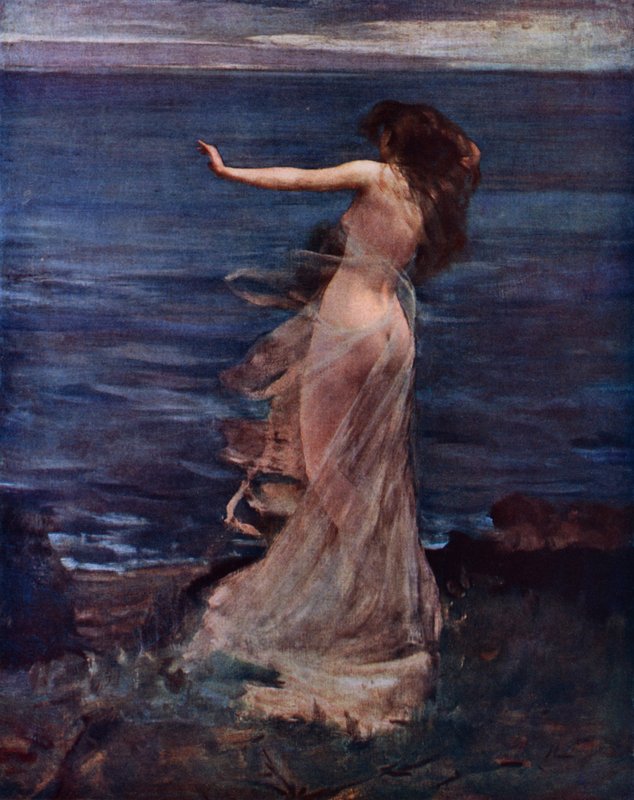 Ariadne (renkli taş) by John (after) Lavery