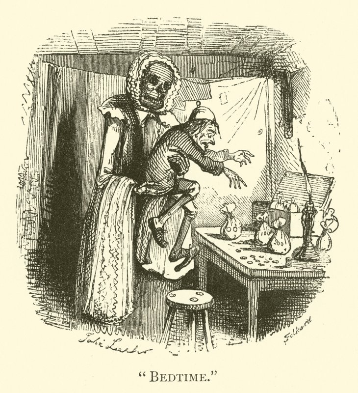 Uyku vakti (gravür) by John (after) Leech