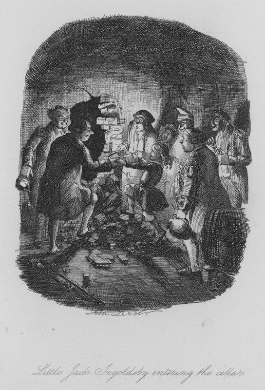 Küçük Jack Ingolds kilere girerek (gravür) by John (after) Leech