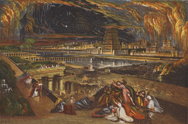 Babil#39;in Düşüşü (renkli litho) by John (after) Martin