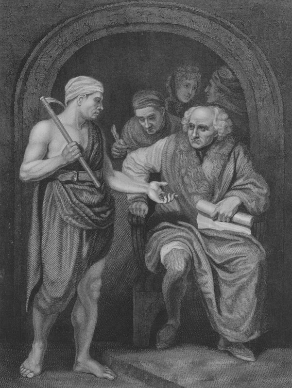 Bağın Efendisi, Aziz Matta 20, Ayet 1-17 (gravür) by John (after) Opie