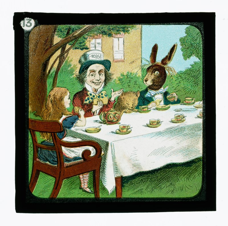 Alice Harikalar Diyarında, Renkli Fener Slaytları (fener slayt) by John (after) Tenniel