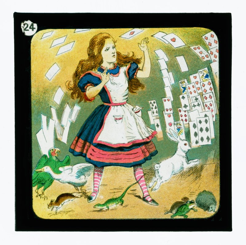 Alice Harikalar Diyarında, Renkli Fener Slaytları (fener slayt) by John (after) Tenniel
