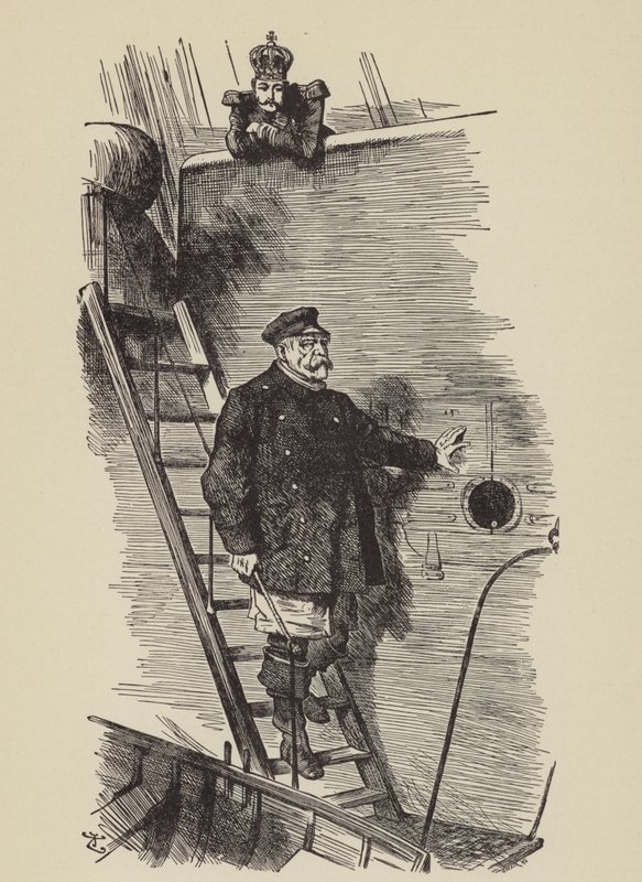 Pilotu Bırakmak (s/b fotoğraf) by John (after) Tenniel