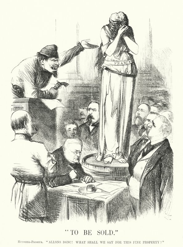 Punch karikatür: Satılacak - Paris Komünü (gravür) by John (after) Tenniel