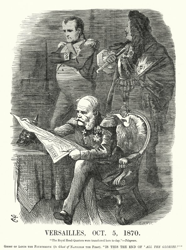 Yumruk karikatürü: Versailles, 5 Ekim 1870 - Fransa-Prusya Savaşı