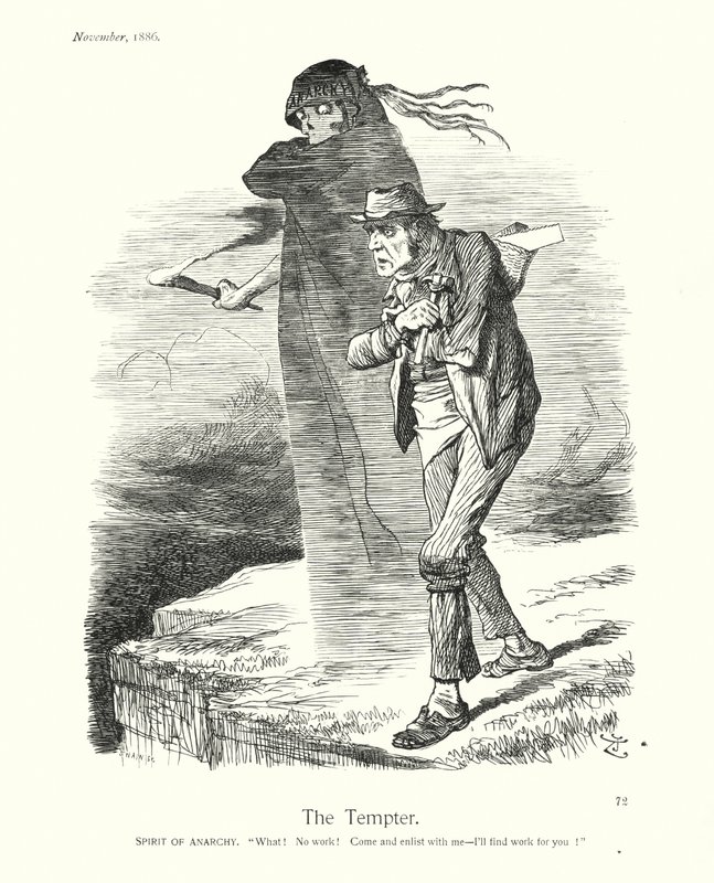 Sir John Tenniel karikatürü: The Tempter (gravür) by John (after) Tenniel