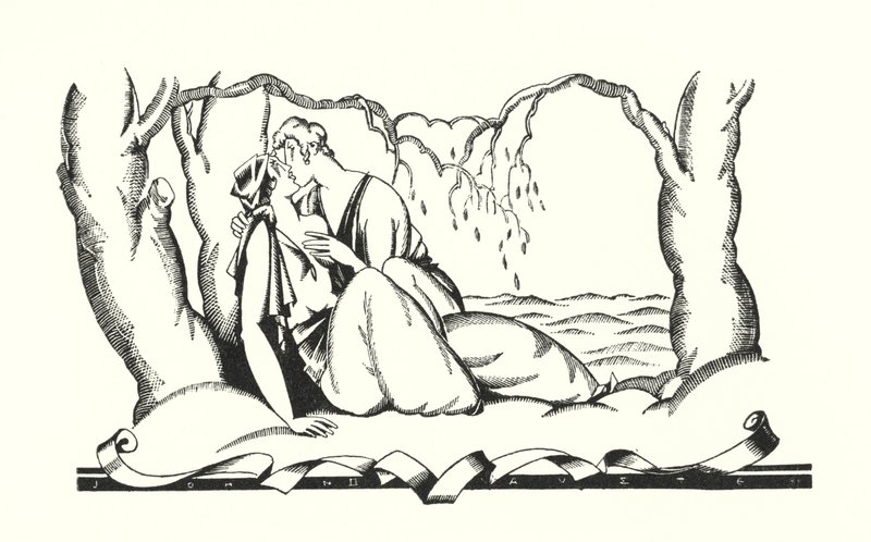 Lord Byron tarafından Don Juan için illüstrasyon (lito) by John Austen