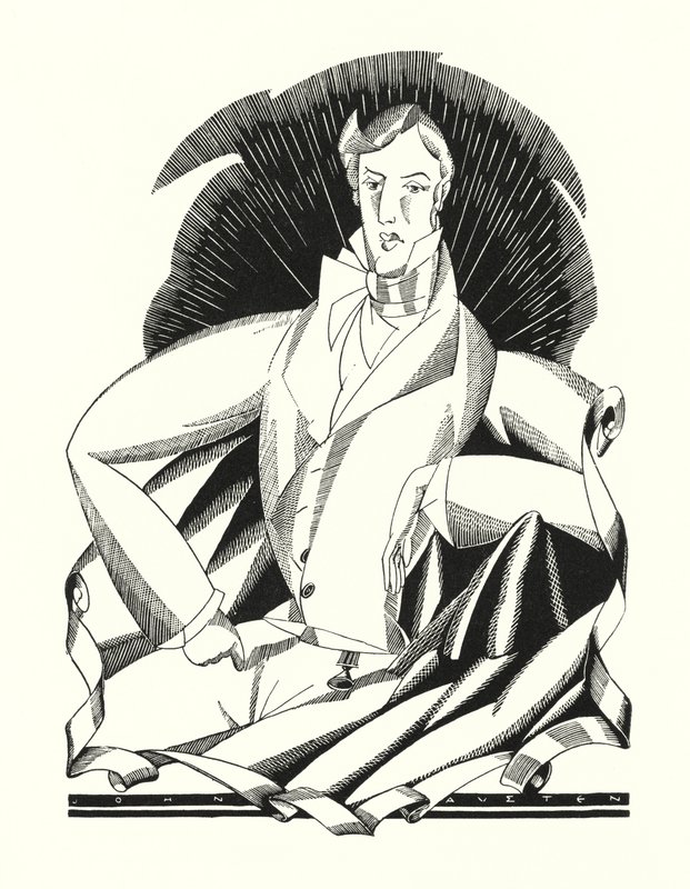 Lord Byron tarafından Don Juan için illüstrasyon (lito) by John Austen