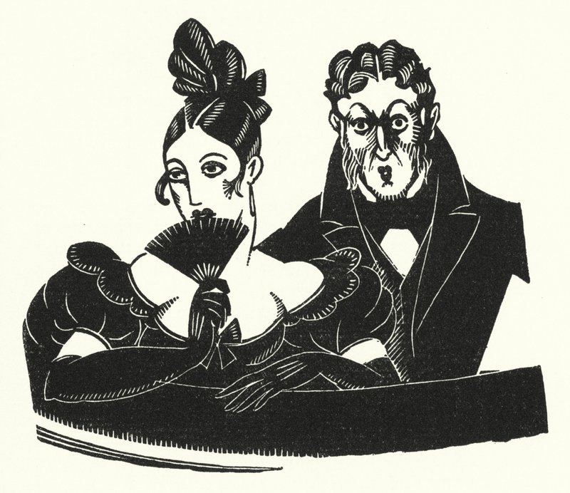 Gustave Flaubert (lito) tarafından Madame Bovary için illüstrasyon by John Austen