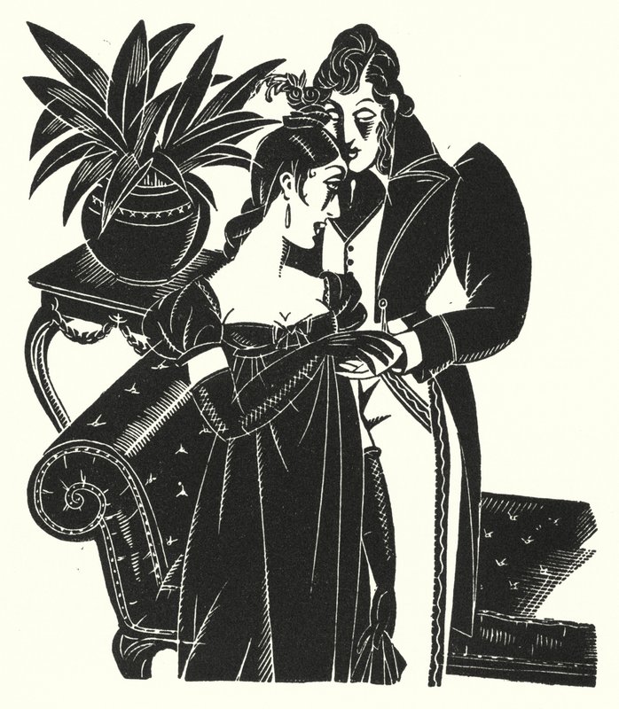 Gustave Flaubert (lito) tarafından Madame Bovary için illüstrasyon by John Austen