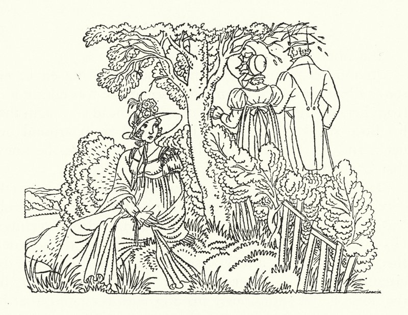Jane Austen tarafından Persuasian için illüstrasyon (renkli taş) by John Austen