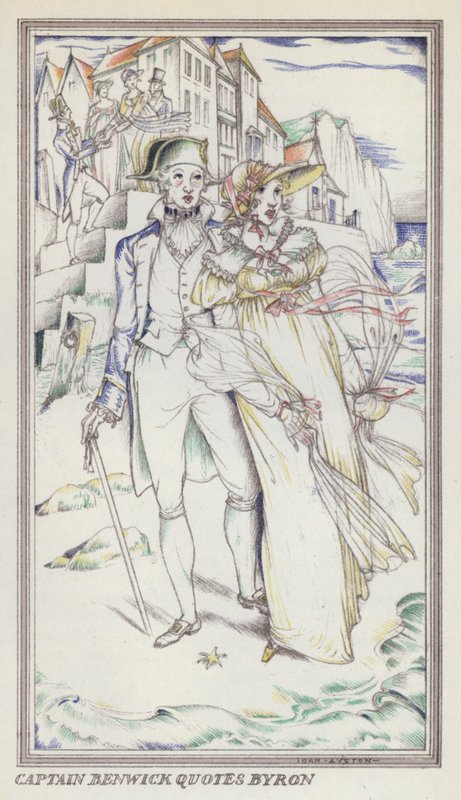 Jane Austen tarafından Persuasian için illüstrasyon (renkli taş) by John Austen