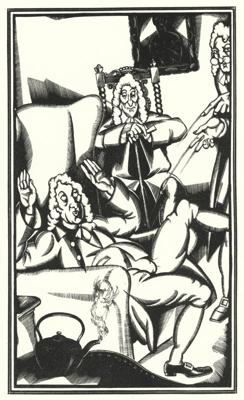 Laurence Sterne tarafından Tristram Shandy için çizim (lito) by John Austen