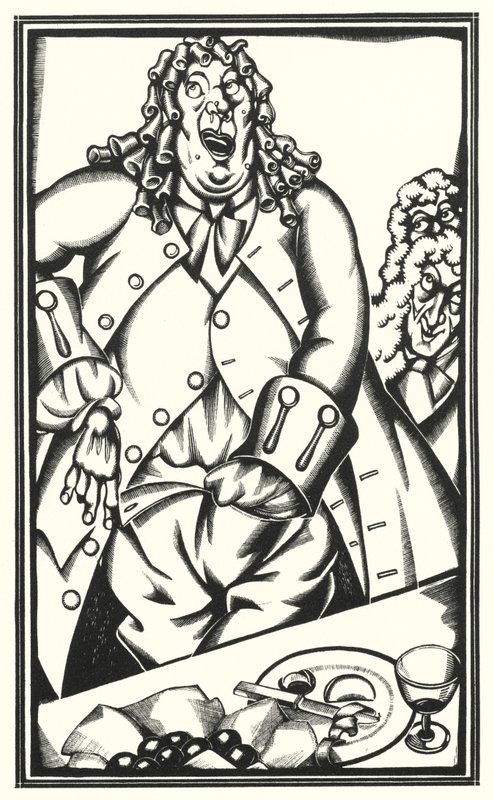 Laurence Sterne tarafından Tristram Shandy için çizim (lito) by John Austen