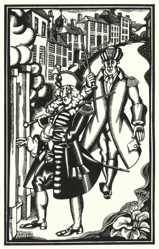 Laurence Sterne tarafından Tristram Shandy için çizim (lito) by John Austen