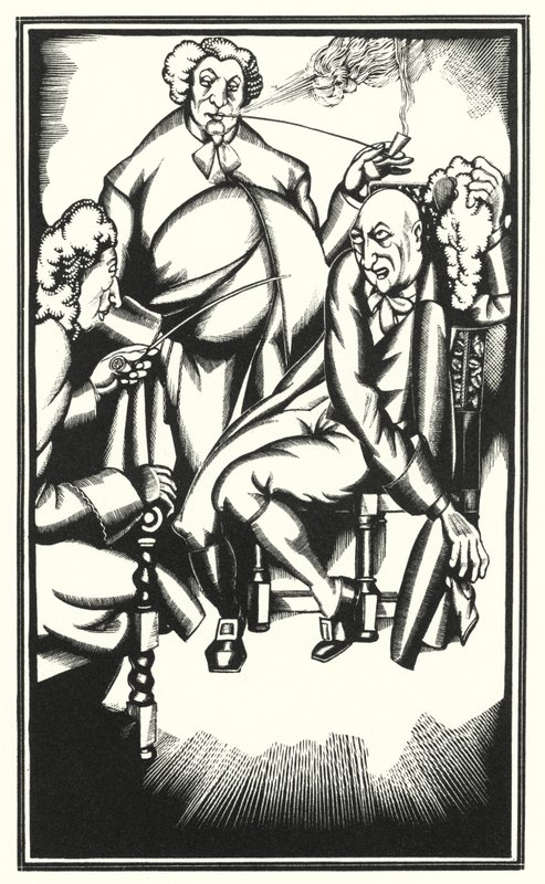 Laurence Sterne tarafından Tristram Shandy için çizim (lito) by John Austen