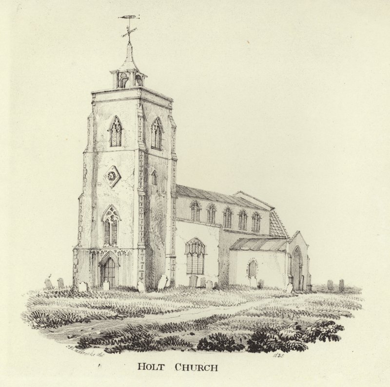 Holt köyündeki St Andrew Kilisesi by John Berney Ladbrooke