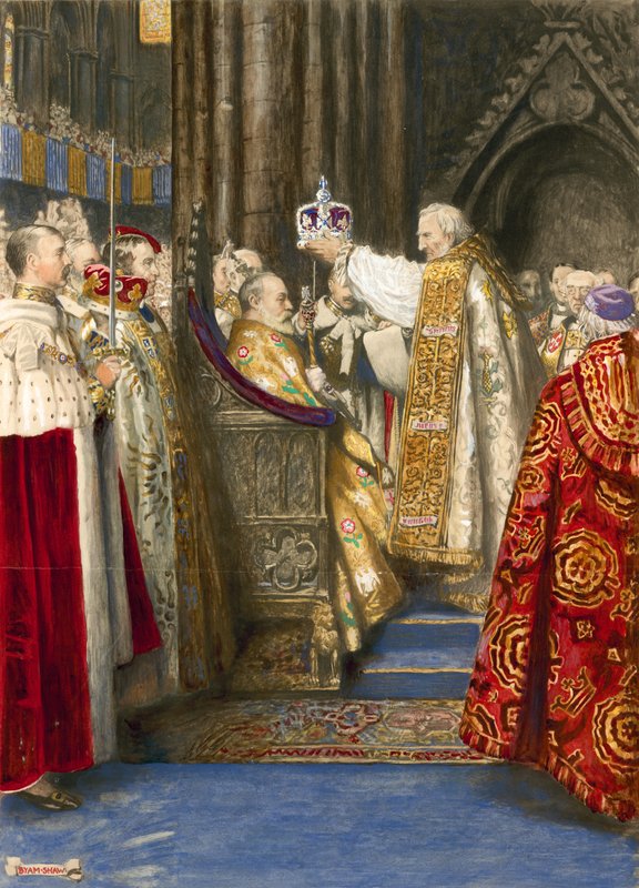 Kral Edward VII ve Kraliçe Alexandra'nın taç giyme töreni, 1904 by John Byam Liston Shaw