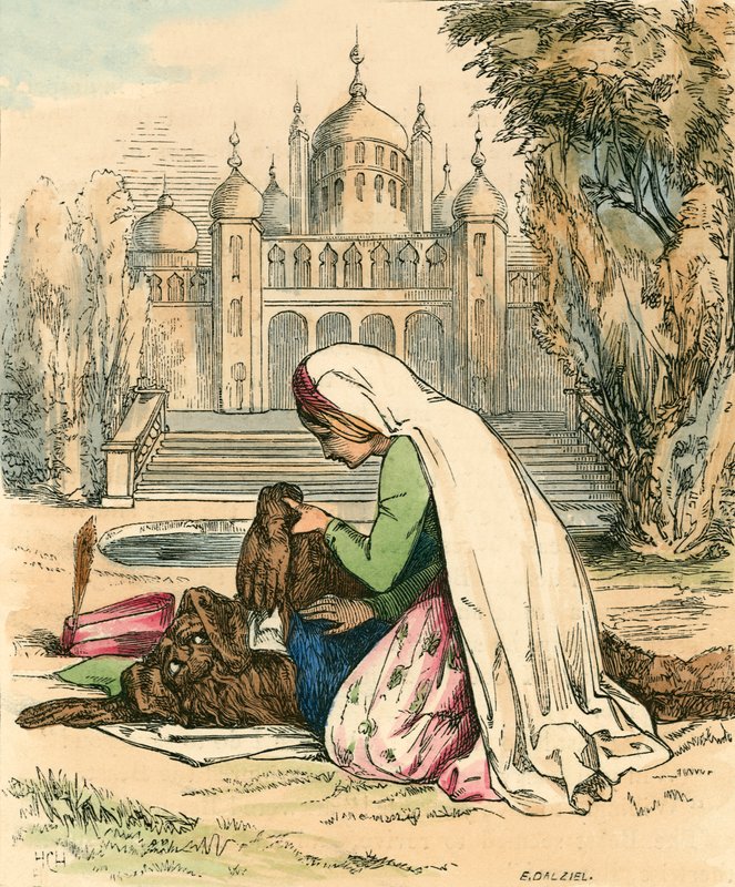 Bahçedeki canavarı keşfeden güzellik by John Callcott Horsley