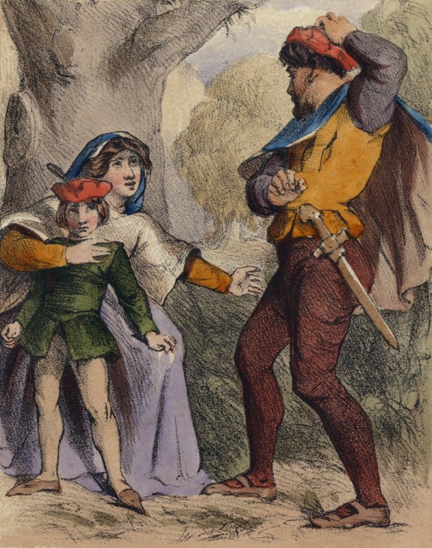 Anjou Margaret ve oğlu by John Callcott Horsley
