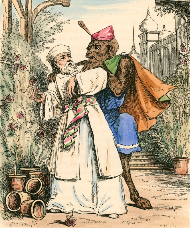 Güzellik için gülü koparan tüccar by John Callcott Horsley