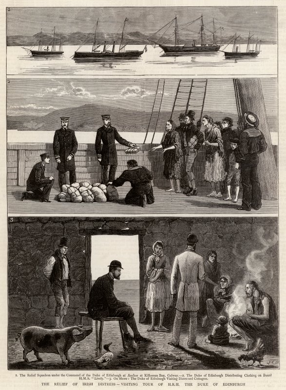 İrlanda Sıkıntısının Giderilmesi, Edinburgh Dükü SAİK Ziyaret Turu by John Charles Dollman