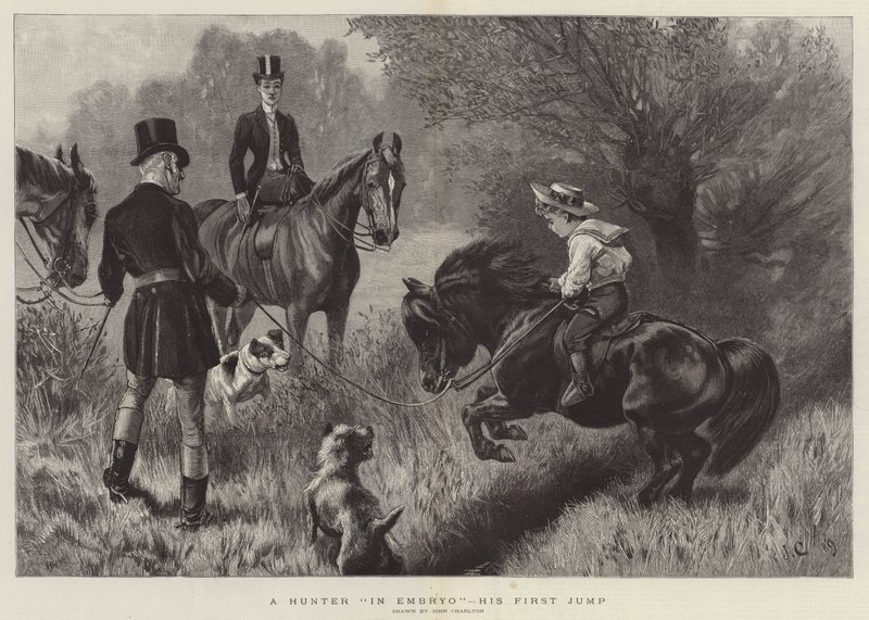 ಭ್ರೂಣದಲ್ಲಿ ಬೇಟೆಗಾರ, ಅವನ ಮೊದಲ ಜಂಪ್ ಟರ್ಕ್ by John Charlton