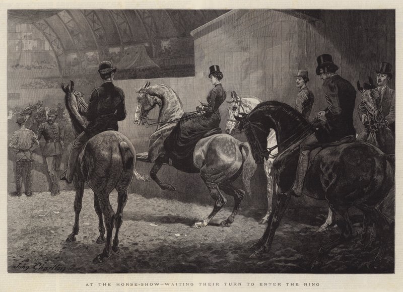 At Gösterisinde, Ringe Girme Sırasını Beklerken by John Charlton
