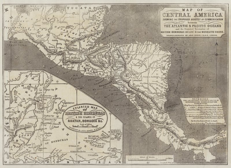 Orta Amerika Haritası by John Dower