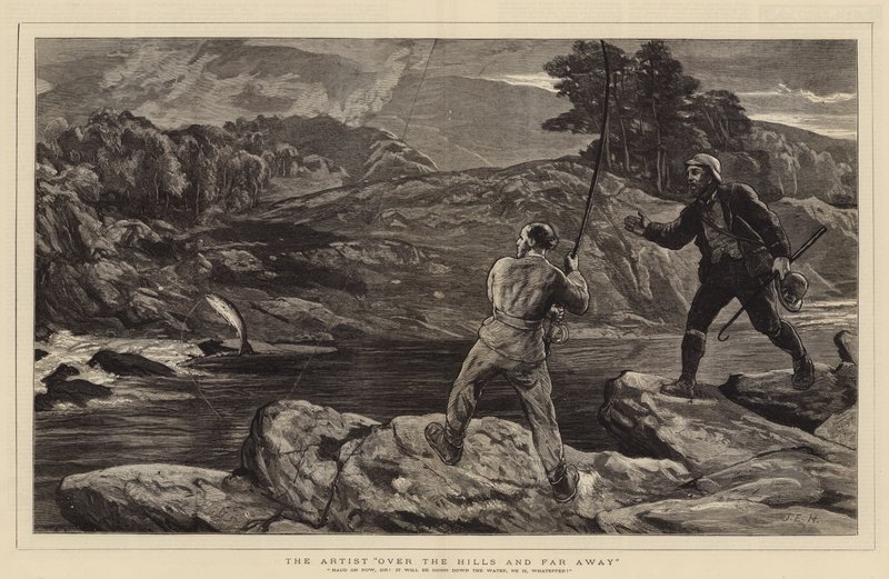 Tepelerin Üzerinde ve Uzaklarda Sanatçı by John Evan Hodgson