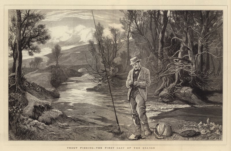 Alabalık Avı, Sezonun İlk Oyuncusu by John Evan Hodgson