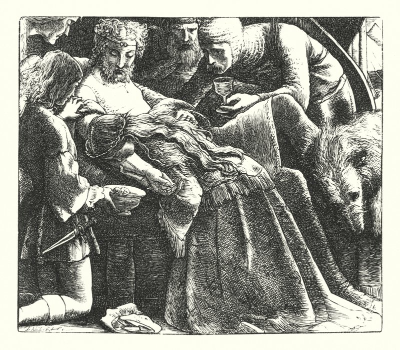 Adil Kadınların Rüyası (gravür) by John Everett (after) Millais