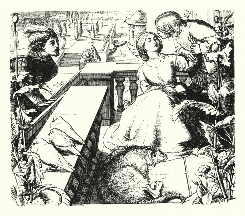 Gündüz Rüyası (gravür) by John Everett (after) Millais
