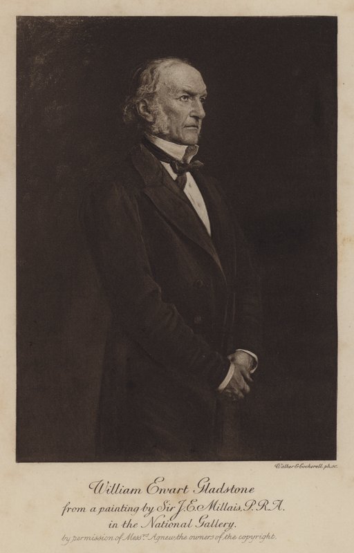 William Ewart Gladstone, İngiliz Liberal devlet adamı ve Başbakan (fotogravür) by John Everett (after) Millais