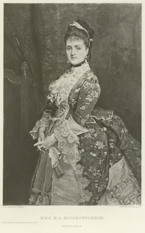 Bayan HL Bischoffsheim (gravür) by John Everett Millais
