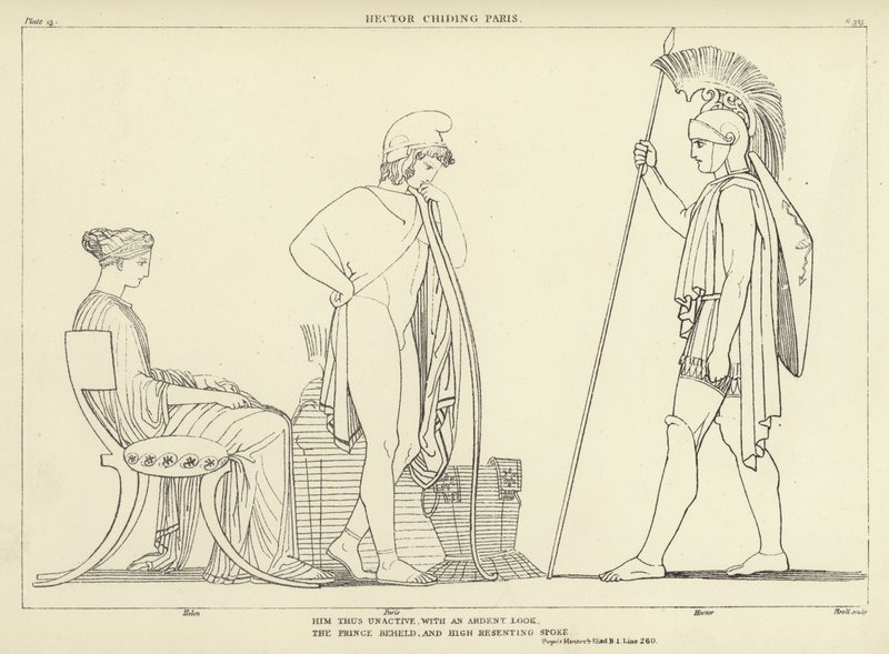 Caricature ya Hubertine Auclerc 1848-1914 yo mu kinyamakuru Les Contemporains, 1890 ibara rya lithorki by John Flaxman