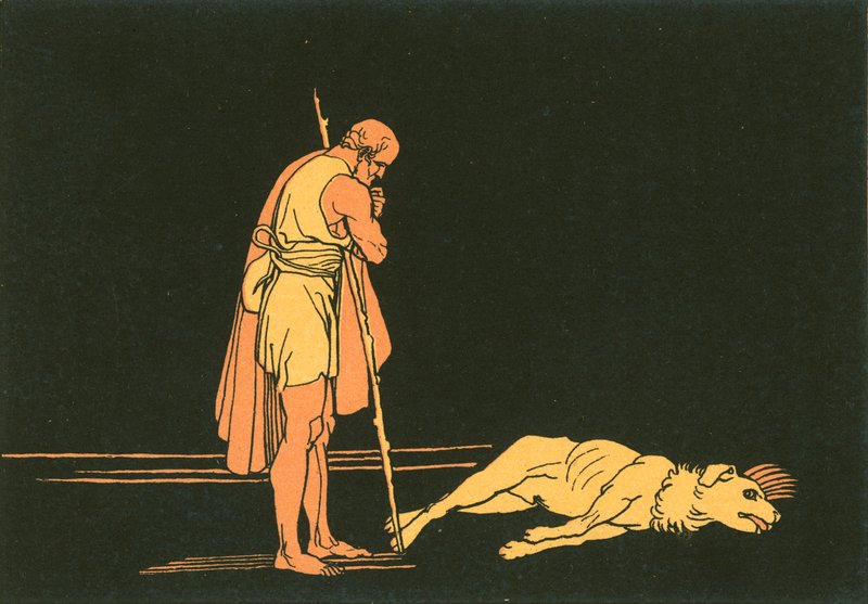 Ulysses ve köpeği by John Flaxman