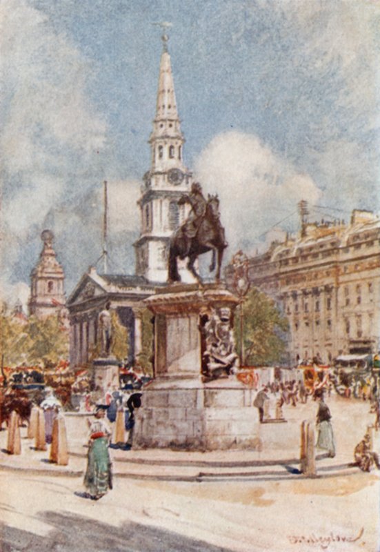 Charles I ve St. Martin-in-the-Fields Heykeli ile Charing Cross, by John Fulleylove