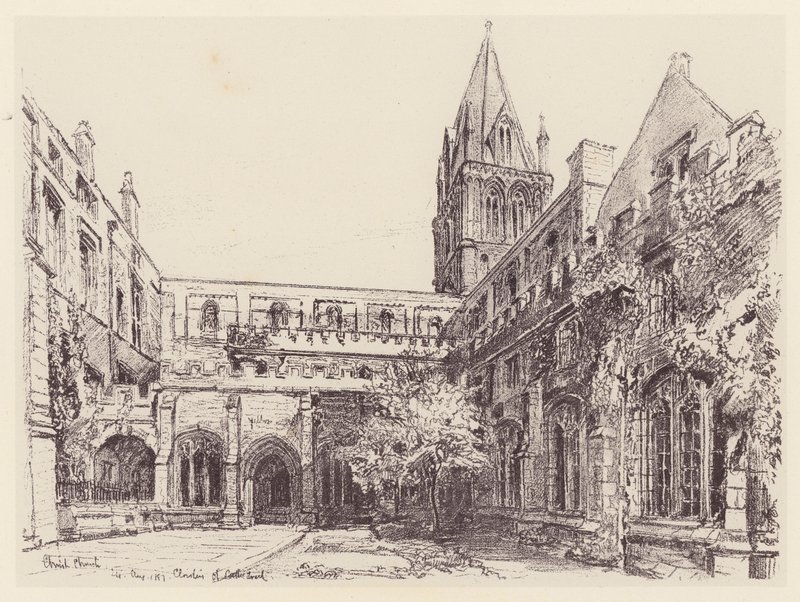 Christ Church Cloisters (lito) by John Fulleylove