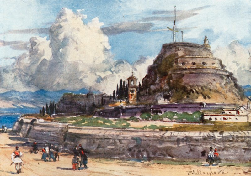 Korfu. Batıdan Eski Kale by John Fulleylove