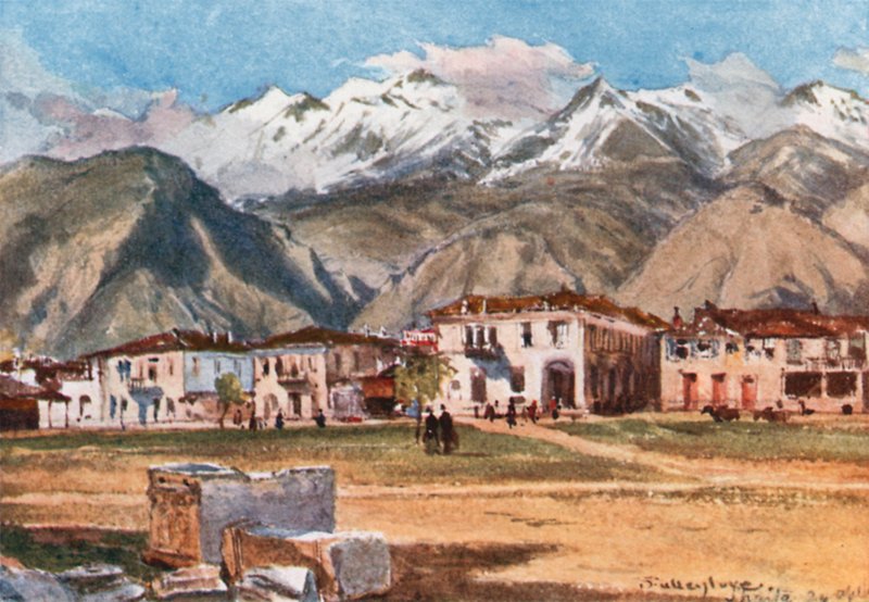 Sparta ve Taygetus Dağı by John Fulleylove