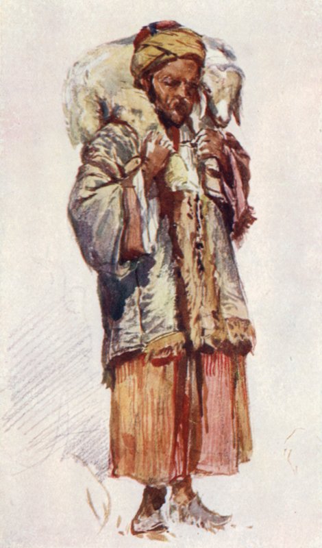 Omuzlarında Kuzu taşıyan Suriye Çobanı (Ebu Mustafa) by John Fulleylove