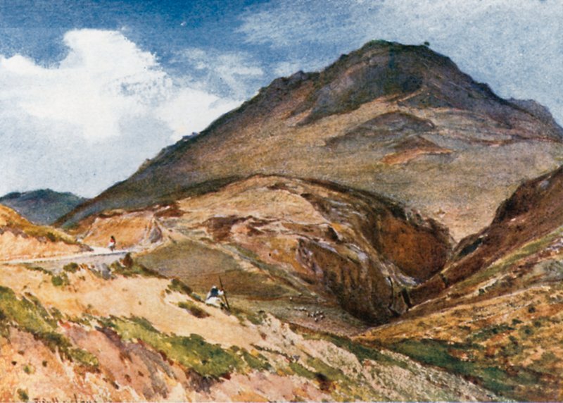 Güneybatıdan Mycenae Akropolü, Elias Dağı ile by John Fulleylove