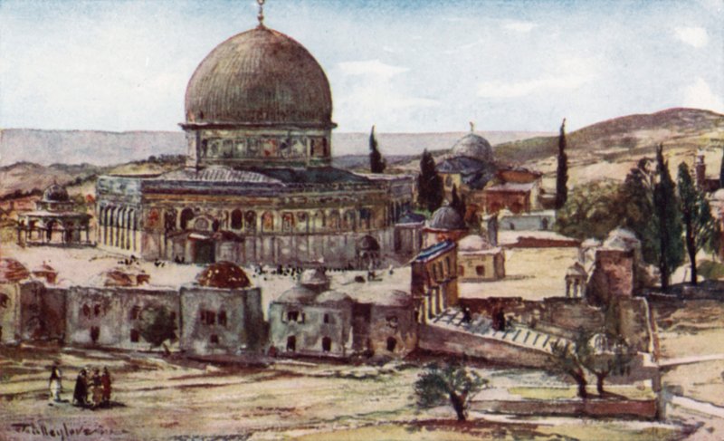 Antonia Kulesi Bölgesi yakınlarındaki Kışladan Kubbet-üs Sahra (Ömer Camii) by John Fulleylove