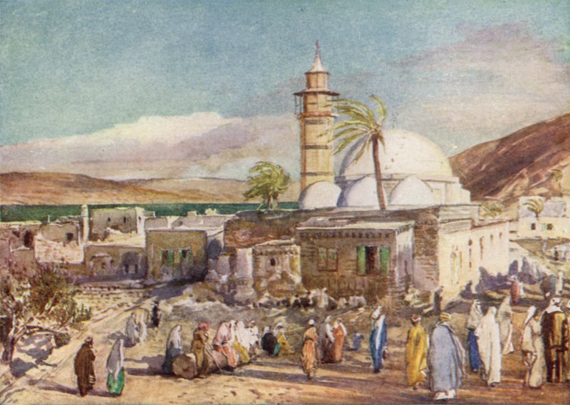 Tiberias Camii ve Celile Gölü by John Fulleylove