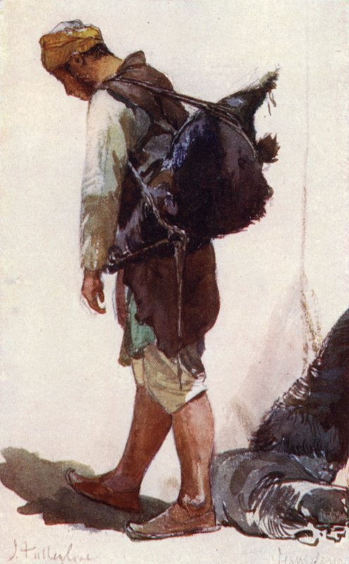 Su Taşıyıcı (ayakta duran figür) (renkli taş) by John Fulleylove