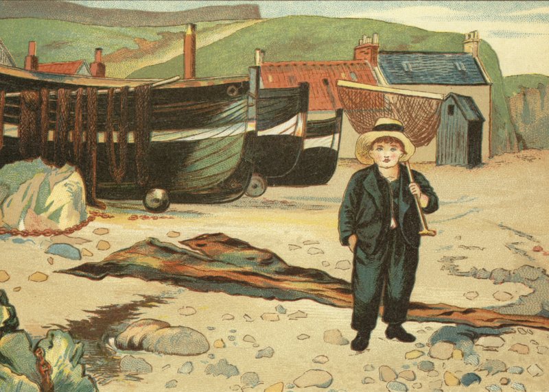 Balıkçı (renkli taş) by John George (after) Sowerby