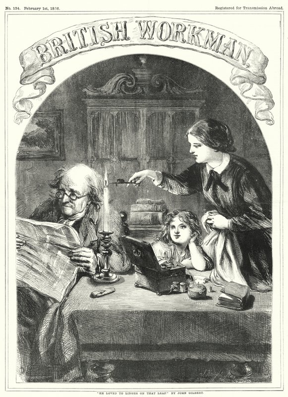 "O yaprakta oyalanmayı severdi" (gravür) by John Gilbert
