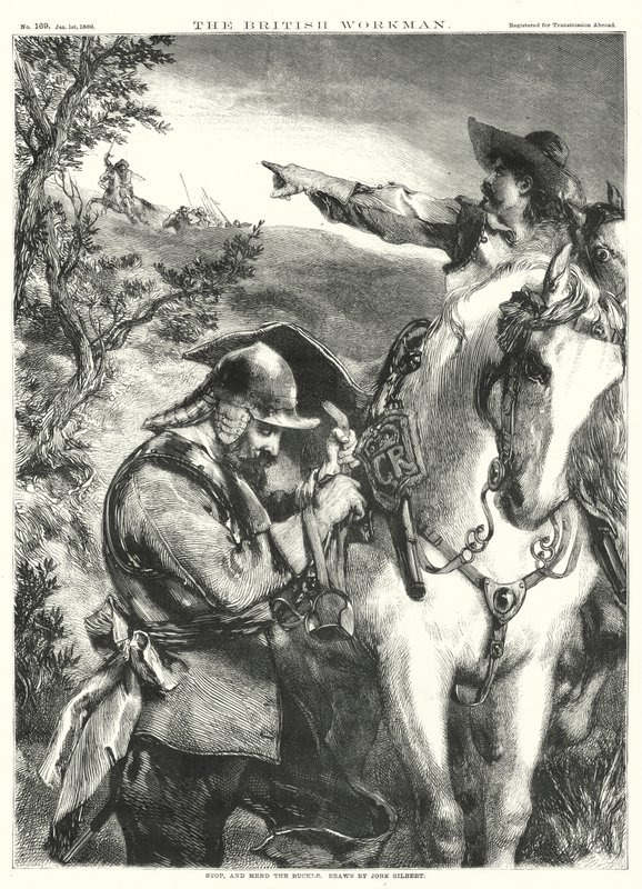 Durun ve Tokayı onarın (gravür) by John Gilbert